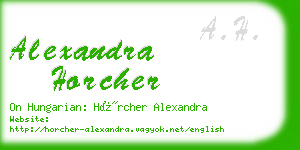 alexandra horcher business card